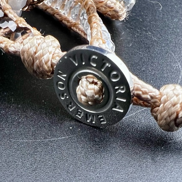 Victoria Emerson Beaded Wrap Bracelet Tri-Colored Crystals Sand Long 34”-37” - Picture 4 of 10